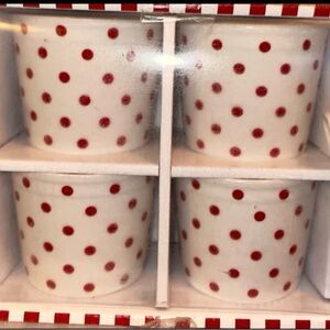 Polka Dot Food Storage Containers - Red and White